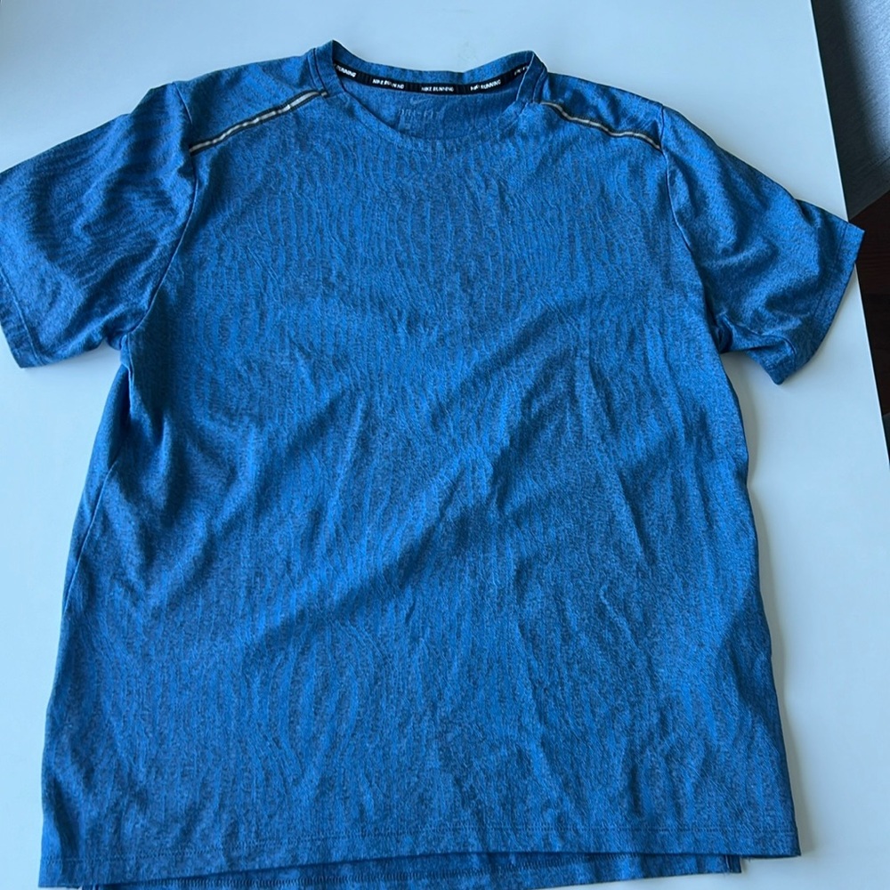 Nike Dri-Fit Heathered Blue Running Top